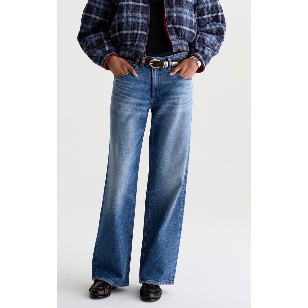 Ag Adriano Goldschmied Light Blue Wide Leg Jeans